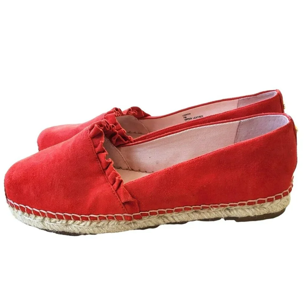 Kate Spade New York Women's Lisbon Suede Espadrilles Red Size 7M - Picture 5 of 11